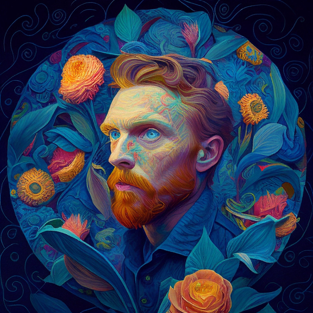Van Gogh self portrait-趣窝